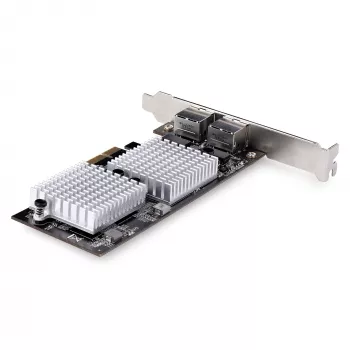 StarTech.com 2 prievadų 10GbE PCIe tinklo adapterio kortelė, skirta PC/serveriams, šešių greičių PCIe Ethernet kortelė su Jumbo Frame palaikymu, NIC/LAN sąsajos kortelė, 10GBASE-T ir NBASE-T