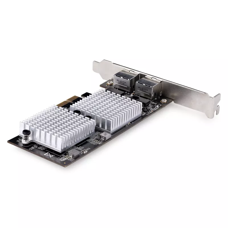 StarTech.com 2 prievadų 10GbE PCIe tinklo adapterio kortelė, skirta PC/serveriams, šešių greičių PCIe Ethernet kortelė su Jumbo Frame palaikymu, NIC/LAN sąsajos kortelė, 10GBASE-T ir NBASE-T