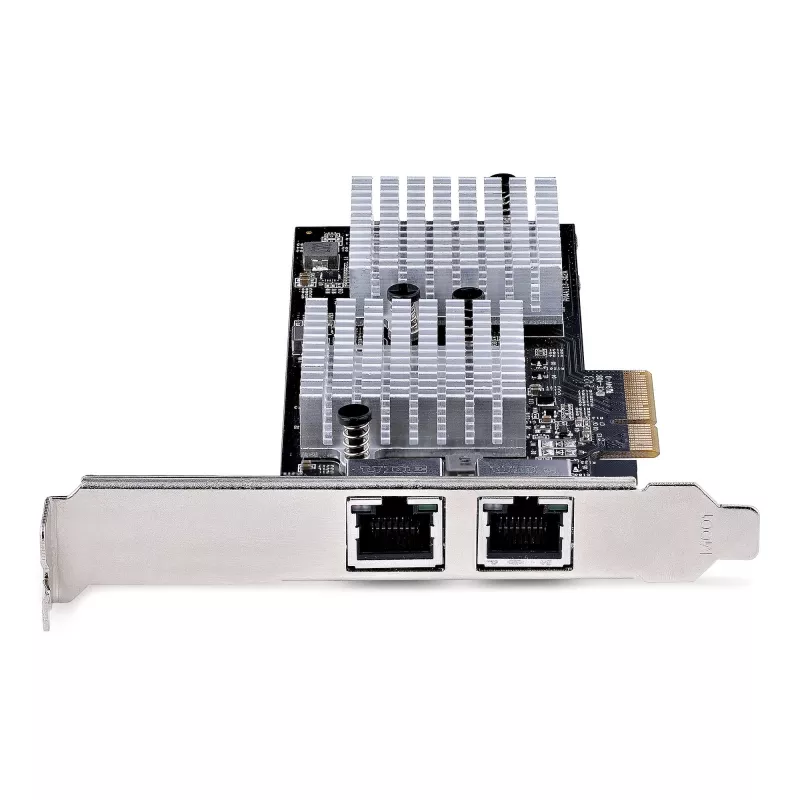 StarTech.com 2 prievadų 10GbE PCIe tinklo adapterio kortelė, skirta PC/serveriams, šešių greičių PCIe Ethernet kortelė su Jumbo Frame palaikymu, NIC/LAN sąsajos kortelė, 10GBASE-T ir NBASE-T