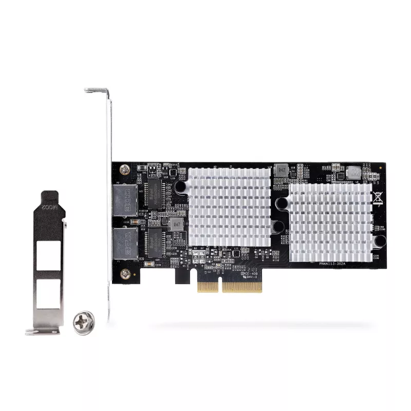 StarTech.com 2 prievadų 10GbE PCIe tinklo adapterio kortelė, skirta PC/serveriams, šešių greičių PCIe Ethernet kortelė su Jumbo Frame palaikymu, NIC/LAN sąsajos kortelė, 10GBASE-T ir NBASE-T