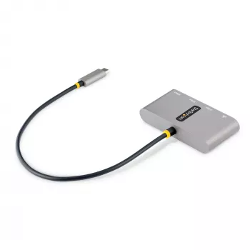 StarTech.com 3 prievadų USB-C centras su Ethernet - 3x USB-A - Gigabit Ethernet - USB 3.0 5Gbps - maitinamas iš magistralės - 30 cm ilgio USB-C laidas - nešiojamas USB-C į USB-A centras