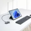 StarTech.com 3 prievadų USB-C centras su Ethernet - 3x USB-A - Gigabit Ethernet - USB 3.0 5Gbps - maitinamas iš magistralės - 30 cm ilgio USB-C laidas - nešiojamas USB-C į USB-A centras