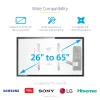 StarTech.com Sieninis TV laikiklis, pasukamas, VESA, tinka 26–65 colių/45 kg/plokščius/išlenktus TV, ištraukiamas žemo profilio laikiklis, reguliuojamas kampinis TV laikiklis