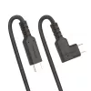 StarTech.com 1,6 pėdų (50 cm) tvirtas stačiu kampu USB-C laidas, USB 3.2 Gen 2 (10 Gbps), pilnai funkcionalus USB C į C duomenų perdavimo laidas, 4K 60 Hz DP Alt režimas, 100 W galios tiekimas – 90 laipsnių USB Type-C laidas