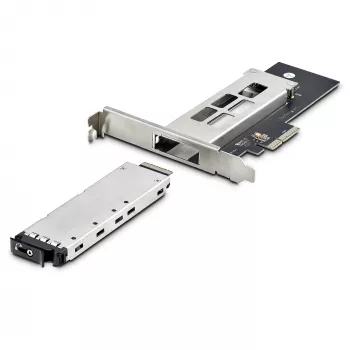 StarTech.com M.2 NVMe SSD į PCIe x4 mobilus dėklas / galinė plokštė su išimamu padėklu, PCI Express lizdui, be įrankių montavimas, PCIe 4.0/3.0 karštas keitimas, užraktas su 2 raktais