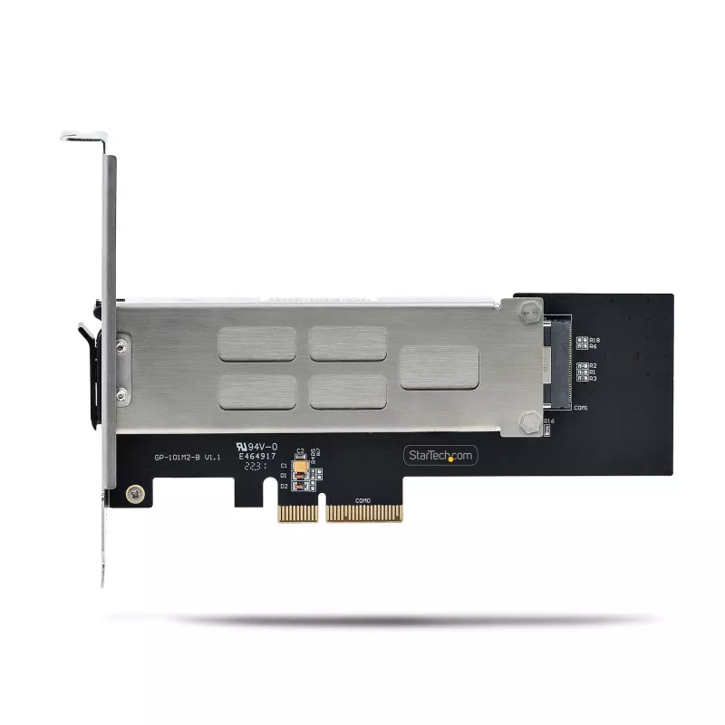 StarTech.com M.2 NVMe SSD į PCIe x4 mobilus dėklas / galinė plokštė su išimamu padėklu, PCI Express lizdui, be įrankių montavimas, PCIe 4.0/3.0 karštas keitimas, užraktas su 2 raktais