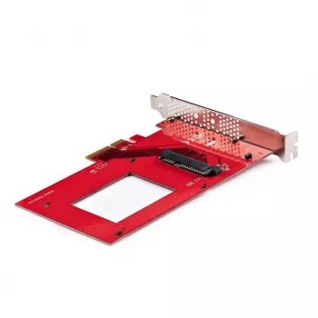 StarTech.com U.3 į PCIe adapterio kortelė, PCIe 4.0 x4 adapteris, skirta 2,5 colio U.3 NVMe SSD, SFF-TA-1001 PCI Express papildymo kortelė staliniams kompiuteriams/serveriams, TAA atitinkanti – nuo OS nepriklausoma