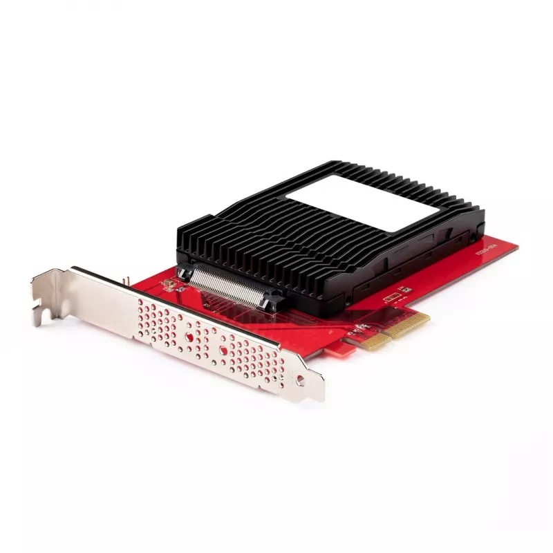 StarTech.com U.3 į PCIe adapterio kortelė, PCIe 4.0 x4 adapteris, skirta 2,5 colio U.3 NVMe SSD, SFF-TA-1001 PCI Express papildymo kortelė staliniams kompiuteriams/serveriams, TAA atitinkanti – nuo OS nepriklausoma