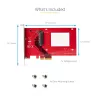 StarTech.com U.3 į PCIe adapterio kortelė, PCIe 4.0 x4 adapteris, skirta 2,5 colio U.3 NVMe SSD, SFF-TA-1001 PCI Express papildymo kortelė staliniams kompiuteriams/serveriams, TAA atitinkanti – nuo OS nepriklausoma