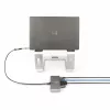 StarTech.com 2 prievadų USB-C šakotuvas su Ethernet ir RS-232, prisegtas USB-C į USB-A adapteris, 100W PD perdavimas, 2x USB-A 5Gbps, Gigabit Ethernet, RS232 Serial (FTDI)