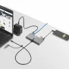StarTech.com 2 prievadų USB-C šakotuvas su Ethernet ir RS-232, prisegtas USB-C į USB-A adapteris, 100W PD perdavimas, 2x USB-A 5Gbps, Gigabit Ethernet, RS232 Serial (FTDI)