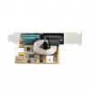 StarTech.com 2 prievadų PCI Express serijinė sąsajos plokštė, dviejų prievadų PCIe į RS232 (DB9) serijinė kortelė, 16C1050 UART, žemo / pilno profilio laikikliai, COM išlaikymas, skirta Windows / Linux