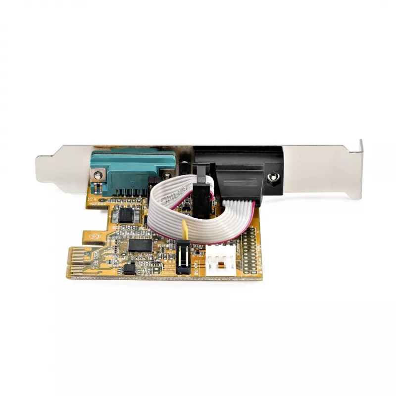 StarTech.com 2 prievadų PCI Express serijinė sąsajos plokštė, dviejų prievadų PCIe į RS232 (DB9) serijinė kortelė, 16C1050 UART, žemo / pilno profilio laikikliai, COM išlaikymas, skirta Windows / Linux