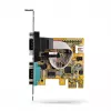 StarTech.com 2 prievadų PCI Express serijinė sąsajos plokštė, dviejų prievadų PCIe į RS232 (DB9) serijinė kortelė, 16C1050 UART, žemo / pilno profilio laikikliai, COM išlaikymas, skirta Windows / Linux