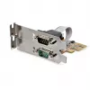 StarTech.com 2 prievadų PCI Express serijinė sąsajos plokštė, dviejų prievadų PCIe į RS232 (DB9) serijinė kortelė, 16C1050 UART, žemo / pilno profilio laikikliai, COM išlaikymas, skirta Windows / Linux