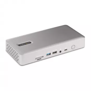 StarTech.com universali USB4 ir Thunderbolt 4 dokų stotelė, keturi ekranai Windows, du ekranai MacBook, HDMI DP dokas su 98W įkrovimu nešiojamam kompiuteriui