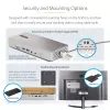 StarTech.com universali USB4 ir Thunderbolt 4 dokų stotelė, keturi ekranai Windows, du ekranai MacBook, HDMI DP dokas su 98W įkrovimu nešiojamam kompiuteriui