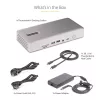 StarTech.com universali USB4 ir Thunderbolt 4 dokų stotelė, keturi ekranai Windows, du ekranai MacBook, HDMI DP dokas su 98W įkrovimu nešiojamam kompiuteriui