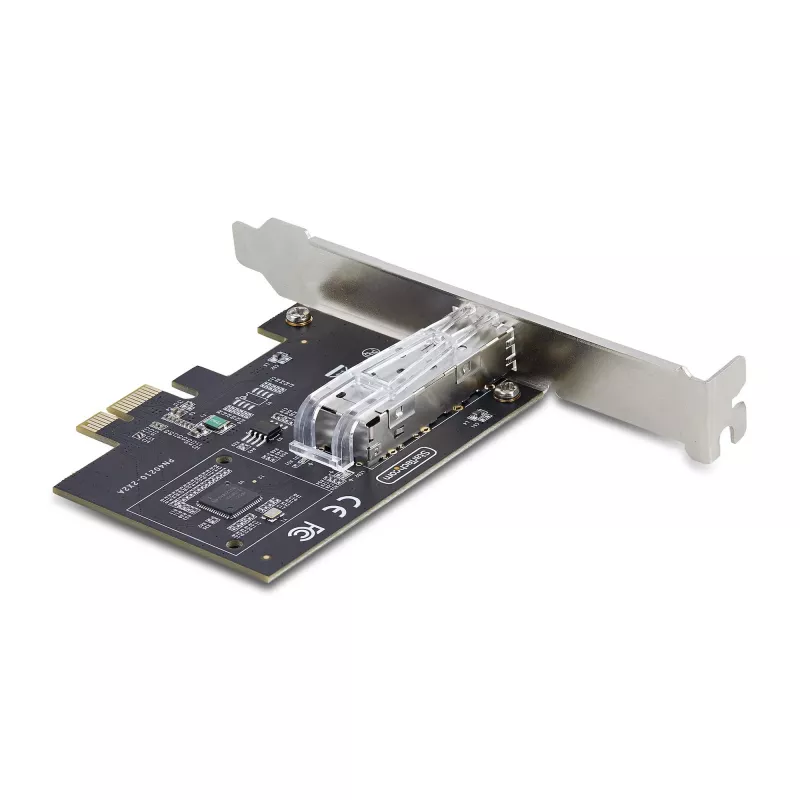 StarTech.com 1 prievado GbE SFP tinklo plokštė, PCIe 2.1 x1, Intel I210-IS, 1GbE valdiklis, 1000BASE vario/šviesolaidinis, vieno prievado Gigabit Ethernet NIC, darbalaukio/serverio pagrindinėms plokštėms - suderinama su Windows ir Linux