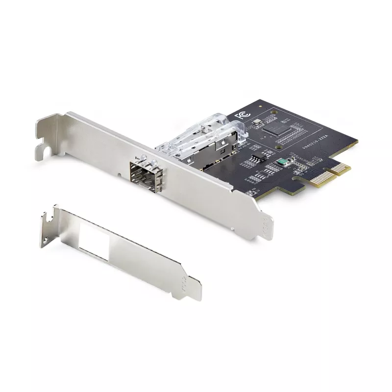 StarTech.com 1 prievado GbE SFP tinklo plokštė, PCIe 2.1 x1, Intel I210-IS, 1GbE valdiklis, 1000BASE vario/šviesolaidinis, vieno prievado Gigabit Ethernet NIC, darbalaukio/serverio pagrindinėms plokštėms - suderinama su Windows ir Linux