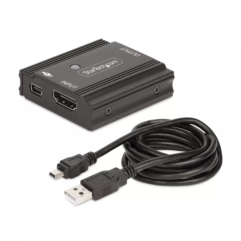 StarTech.com 33ft (10m) 8K 60Hz HDMI signalo stiprintuvas, aktyvus HDMI 2.1 kartotuvas ir vaizdo signalo stiprintuvas iki 8K 60Hz/4K 144Hz, kompaktiškas HDMI ilgintuvas