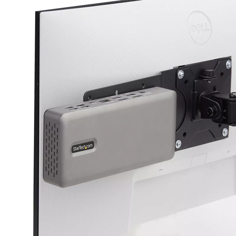 StarTech.com VESA tvirtinimo laikiklis NUC / ploniems klientams ar nešiojamųjų kompiuterių dokų stotelėms, VESA 75x75/100x100 suderinama prailginimo plokštė mini PC