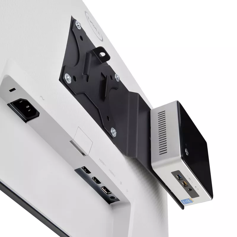 StarTech.com VESA tvirtinimo laikiklis NUC / ploniems klientams ar nešiojamųjų kompiuterių dokų stotelėms, VESA 75x75/100x100 suderinama prailginimo plokštė mini PC