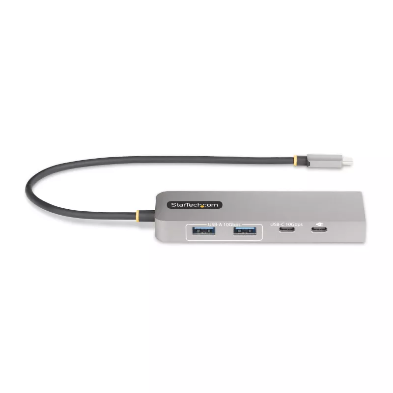 StarTech.com 3 prievadų USB-C stotelė su 2,5 Gbps Ethernet ir 100 W Power Delivery pralaidumu, USB 3.2 10 Gbps, 2x USB-A / 1x USB-C, nešiojamas USB-C adapteris