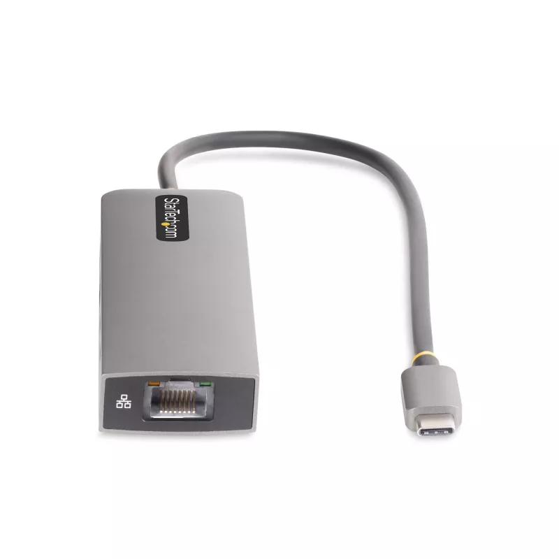 StarTech.com 3 prievadų USB-C stotelė su 2,5 Gbps Ethernet ir 100 W Power Delivery pralaidumu, USB 3.2 10 Gbps, 2x USB-A / 1x USB-C, nešiojamas USB-C adapteris