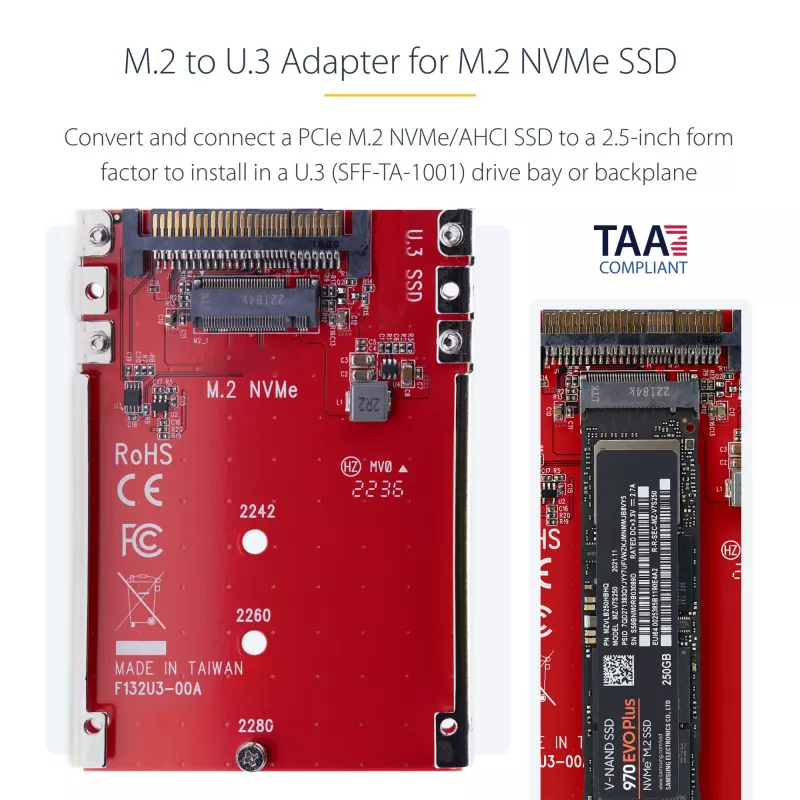 StarTech.com 1M25-U3-M2-ADAPTER vidinis adapteris M.2 į U.3