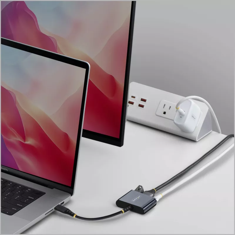 StarTech.com USB-C į HDMI kelių prievadų adapteris su 140W PD įkrovimu, 4K 60Hz HDMI, USB 5Gbps šakotuvu, mini dokas, skirtas MacBook / Dell / Thinkpad / HP / iPad / planšetėms