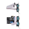StarTech.com 4 prievadų PCIe serijinė kortelė, keturių prievadų PCI Express į RS232/RS422/RS485 (DB9) serijinė kortelė, komplekte mažo profilio laikiklis, 16C1050 UART, Windows/Linux, TAA atitiktis, 4 lygio ESD apsauga