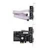 StarTech.com 4 prievadų PCIe serijinė kortelė, keturių prievadų PCI Express į RS232/RS422/RS485 (DB9) serijinė kortelė, komplekte mažo profilio laikiklis, 16C1050 UART, Windows/Linux, TAA atitiktis, 4 lygio ESD apsauga
