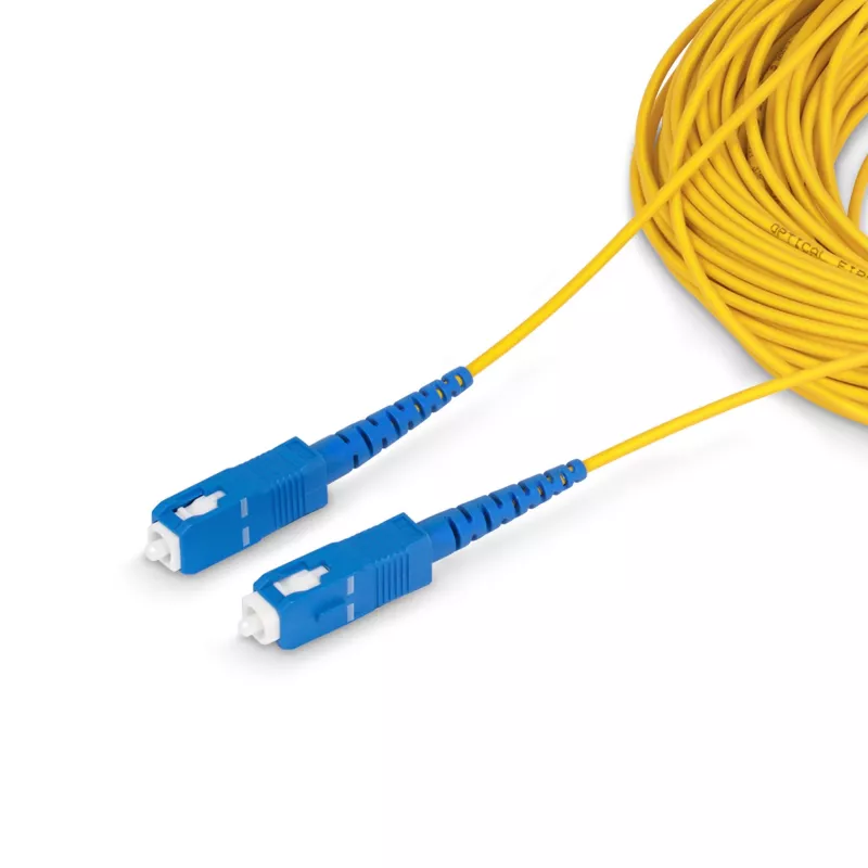 StarTech.com 100m (328ft) SC į SC (UPC) OS2 vienmodis paprastas šviesolaidinis kabelis, 9/125µm, 40G/100G, atsparus lenkimui, maži įterpimo nuostoliai, LSZH šviesolaidinis jungiamasis laidas