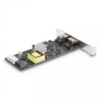 StarTech.com 2 prievadų 2,5 Gbps NBASE-T PoE tinklo plokštė, du Intel I225-V, 802.3af/at PoE+ kelių gigabitų NIC, PCI Express serverio LAN plokštė, LP4/8 kontaktų PCIe maitinama