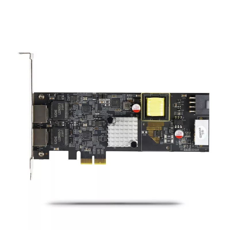 StarTech.com 2 prievadų 2,5 Gbps NBASE-T PoE tinklo plokštė, du Intel I225-V, 802.3af/at PoE+ kelių gigabitų NIC, PCI Express serverio LAN plokštė, LP4/8 kontaktų PCIe maitinama