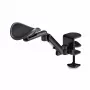 StarTech.com reguliuojama rankų atrama biuro stalui, ergonominė alkūnės/rankos atrama, 360 laipsnių sukimasis, tvirtinimas spaustuku / be gręžimo, juoda