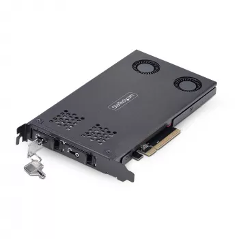 StarTech.com dėklas su dviem M.2 NVMe SSD lizdais, PCIe x8, karštas keitimas, be įrankių