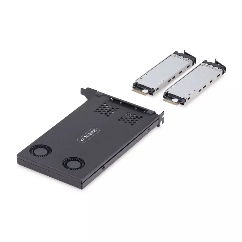 StarTech.com dėklas su dviem M.2 NVMe SSD lizdais, PCIe x8, karštas keitimas, be įrankių