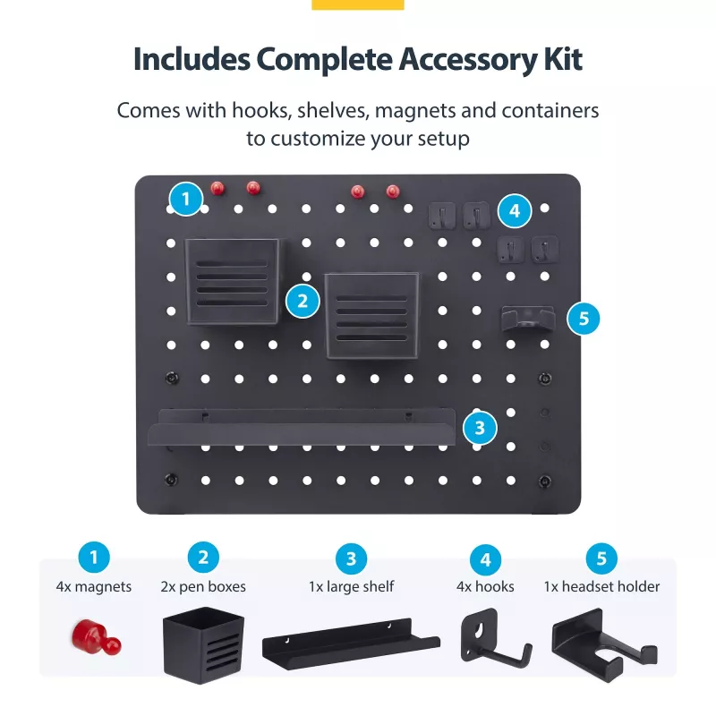 StarTech.com 1612B-DESK-PEGBOARD stalo organizatorių rinkinys 1 vnt.