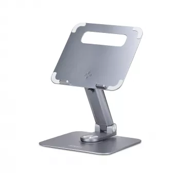 StarTech.com Teleskopinis nešiojamojo kompiuterio stovas, 360° sukamas pagrindas, reguliuojamas aukštis ir pasvirimas, maks. 5 kg, aliuminis, nešiojamas dizainas