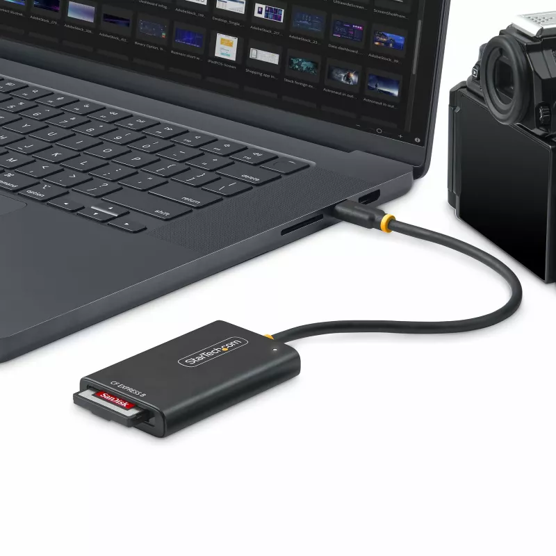 StarTech.com USB-C CFexpress Type B kortelių skaitytuvas, USB 10Gbps, nešiojamas atminties kortelių skaitytuvas, USB Type-C į CF Express 2.0 adapteris, veikia su bet kuria operacine sistema