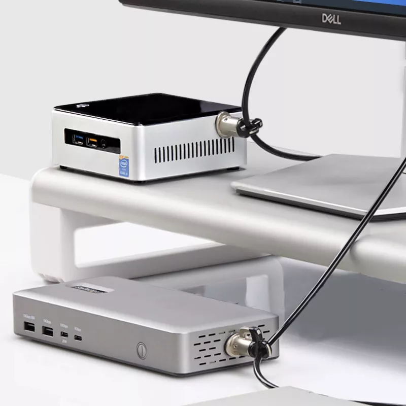 StarTech.com Laptop / Darbalaukio ir Periferinių Įrenginių Apsaugos Rinkinys, K-Slot, 3 m Plieninis Kabelis, 3 Įrenginiai, 4 Skaitmenų Kombinacinis Užraktas - TAA
