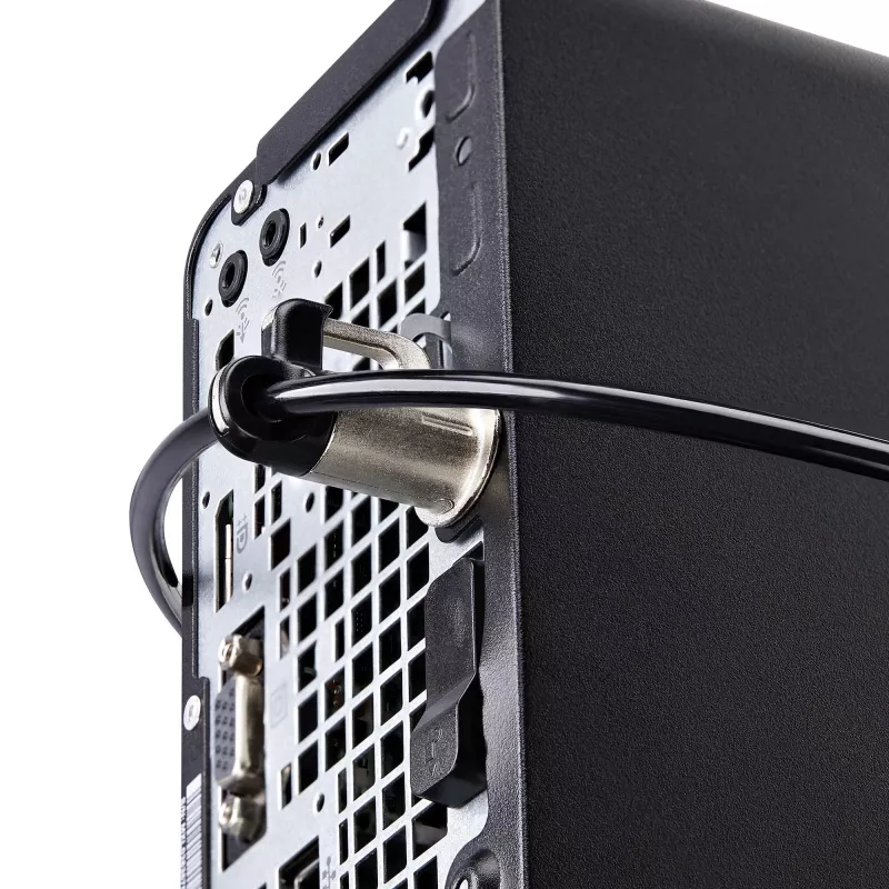 StarTech.com Laptop / Darbalaukio ir Periferinių Įrenginių Apsaugos Rinkinys, K-Slot, 3 m Plieninis Kabelis, 3 Įrenginiai, 4 Skaitmenų Kombinacinis Užraktas - TAA