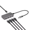 StarTech.com 4 prievadų USB-A šakotuvas, 5 Gbps, maitinamas iš magistralės, USB-A į 4x USB-A su USB-C pagalbiniu maitinimo įėjimu, 30 cm laidas, nešiojamas stalinio/nešiojamojo kompiuterio USB šakotuvas