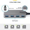 StarTech.com 4 prievadų USB-C šakotuvas, 5 Gbps, maitinamas iš magistralės, USB C į 4x USB-A su USB-C papildomu maitinimo įėjimu, 30 cm laidas, nešiojamas