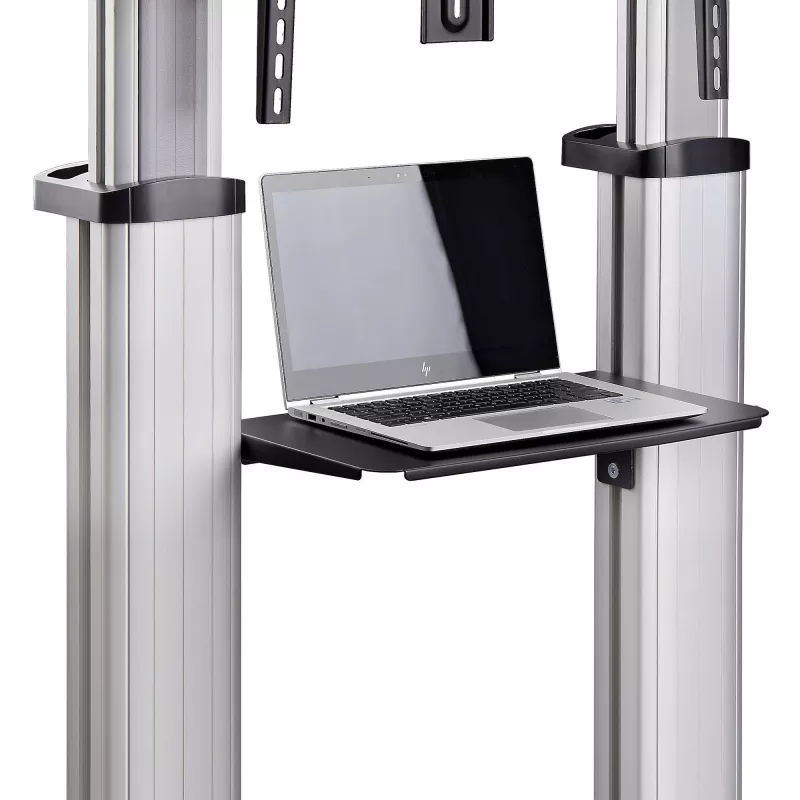 StarTech.com Mobilus televizoriaus stovas ant ratukų 60-100 colių plokščiaekraniams, iki 100 kg, aukščio reguliavimas rankine svirtimi