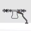 StarTech.com dviejų monitorių stalinis laikiklis su skersine, iki 27 colių ekranams, VESA 75x75/100x100, iki 15 kg, C formos spaustuvas, pilnai reguliuojamas, mechaninė spyruoklė, TAA