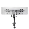 StarTech.com dviejų monitorių stalinis laikiklis su skersine, iki 27 colių ekranams, VESA 75x75/100x100, iki 15 kg, C formos spaustuvas, pilnai reguliuojamas, mechaninė spyruoklė, TAA