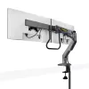 StarTech.com dviejų monitorių stalinis laikiklis su skersine, iki 27 colių ekranams, VESA 75x75/100x100, iki 15 kg, C formos spaustuvas, pilnai reguliuojamas, mechaninė spyruoklė, TAA